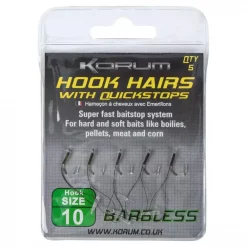 Korum Quickstop Am Haarvorfach, Ohne Widerhaken -Angebote Korum Store korum barbless hook hairs with quickstops.jpg